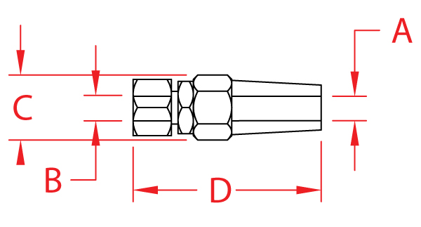 Stainless Steel Quick Attach™ Receiver, S0770-0703, S0770-0704, S0770-0905, S0770-1007, S0770-1610, S0770-2013, Line Drawing