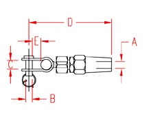 Stainless Steel Quick Attach™ Toggle, S0778-0703, S0778-0704, S0778-0904, S0778-0905, S0778-1007, S0778-1309, Line Drawing